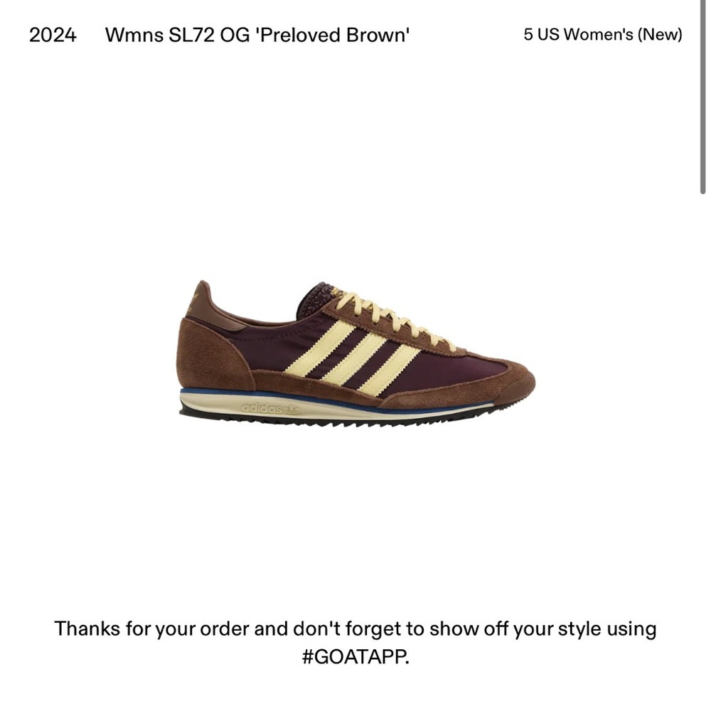 - NWT 2024
Wmns SL72 OG 'Preloved Brown SIZE Wmns 5